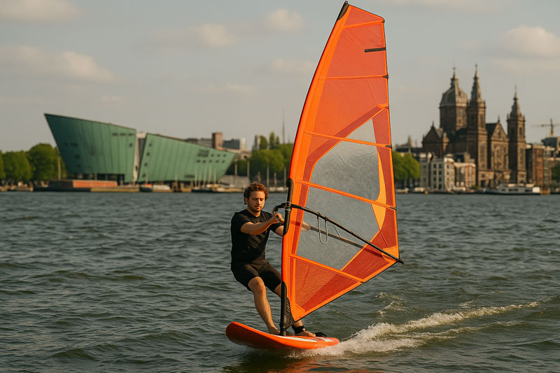 Waar je het beste kan windsurfen rondom Amsterdam