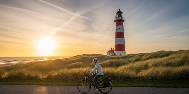 Fietsroute door Ameland